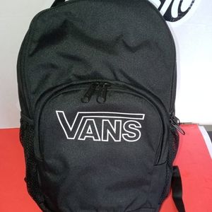 Vans Backpack Black with white letters